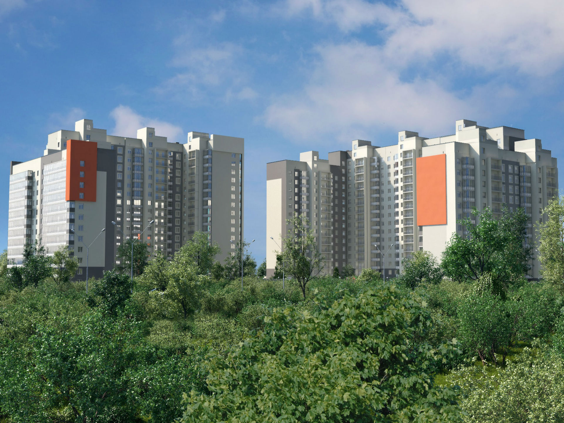 3d визуализация жилого комплекса г.Озерск